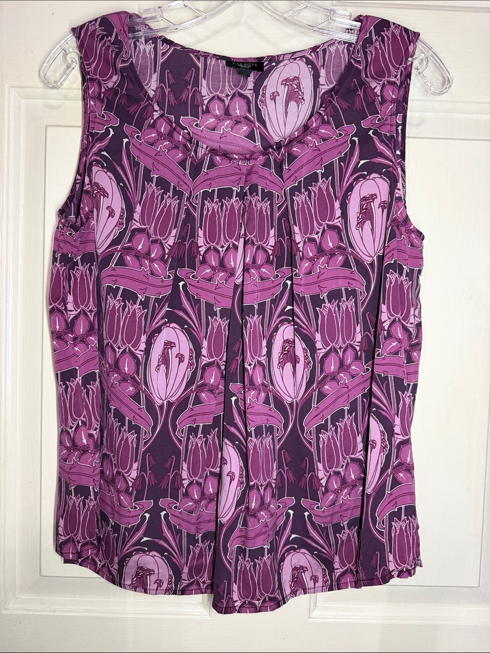 Talbots Purple and Pink Floral Sleeveless Camisole